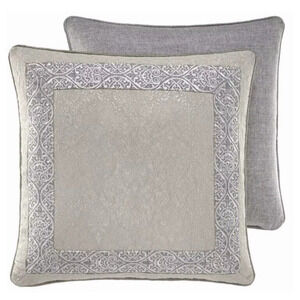 Croscill Akita Euro Pillow Shams Square Set of 2 Embroidered Tweed Retired Print